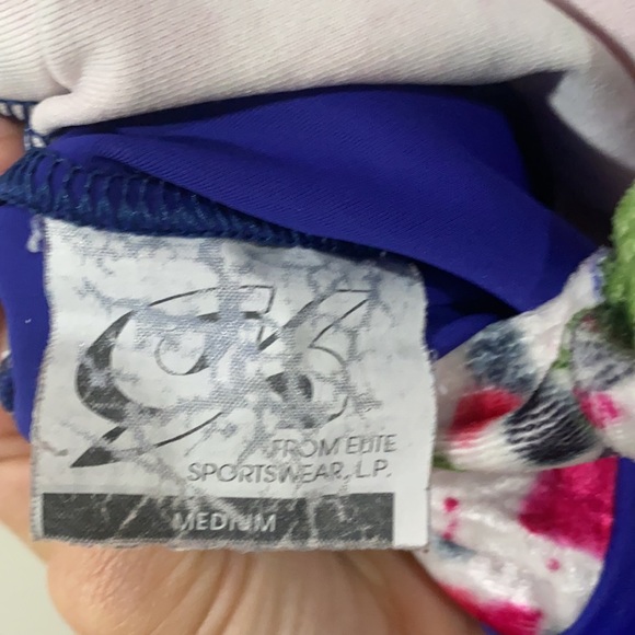 GK Elite  Multicolor Velvet Leotard - Picture 8 of 8